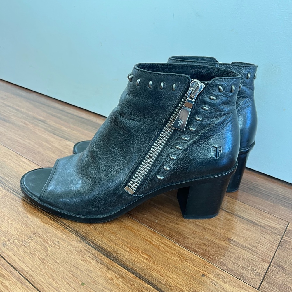 Frye Brielle Rebel Studded Peep Toe Bootie